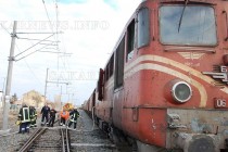 Горя 45-годишен локомотив на гарата в Харманли