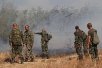 Военнослужещи от рано се включиха в гасенето на пожара край Маджарово