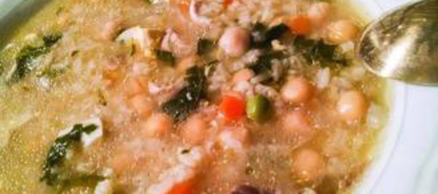 Испанска оризова супа с нахут и джоджен